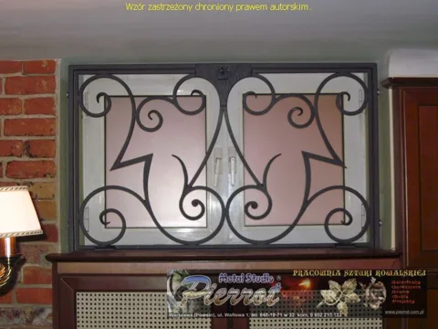 Krata okienna — Wzór klasyczny, realizacja PIERROT Metal Studio